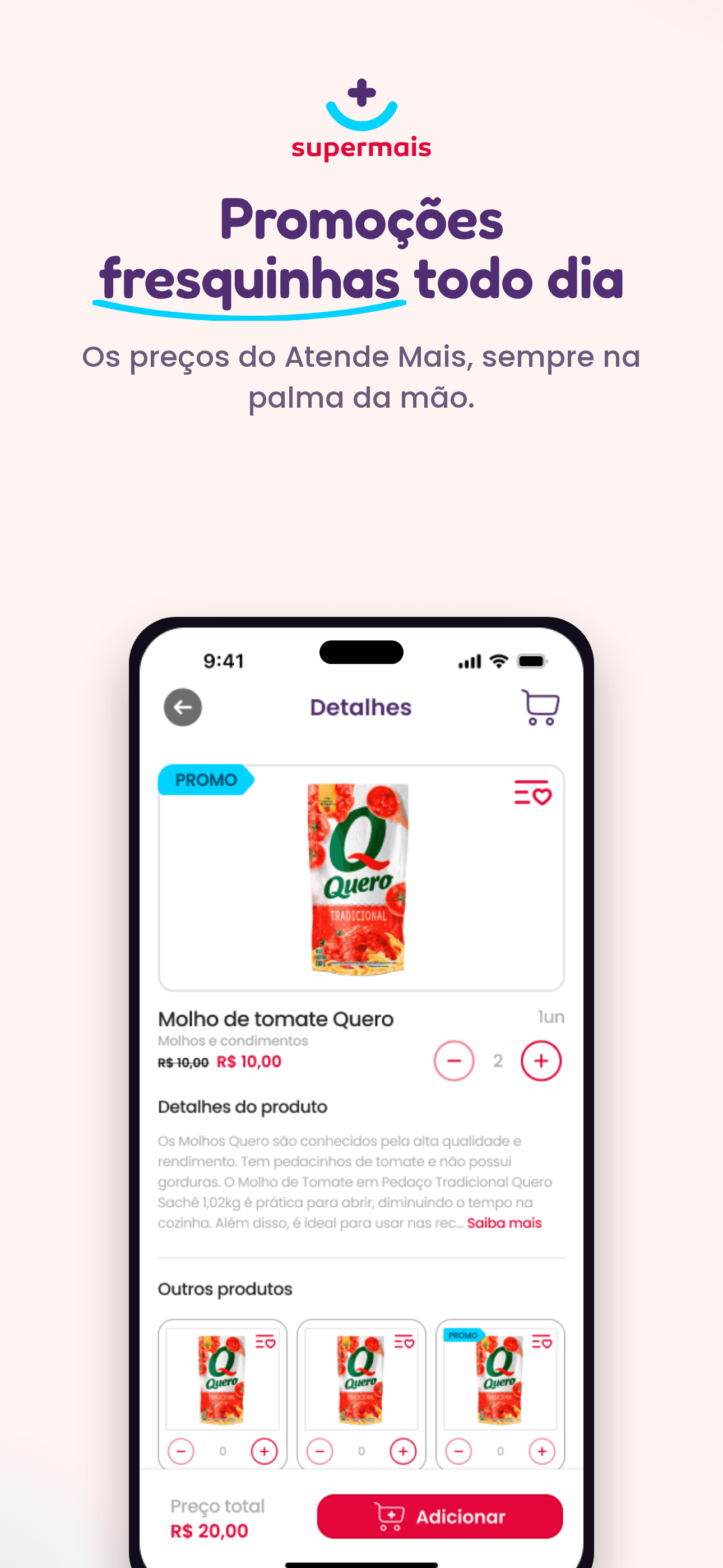 Product details, with the deal price and related products.